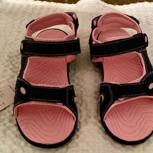 Kids Pink and Black Sandals